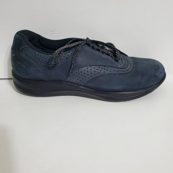 SAS Walk Easy Walking Shoe 9.5 Slim blue lace up - Picture 1 of 10